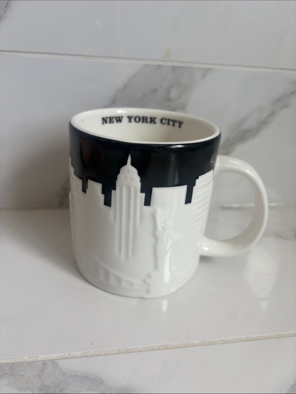 Starbucks Skyline Ceramic New York Relief Mug